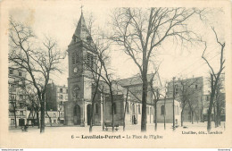 CPA Levallois Perret-La Place De L'église-6-Timbre      L2162 - Levallois Perret