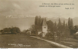 CPA St.Sulpice-L'église Et Les Alpes De Savoie-Timbre      L2152 - Saint-Sulpice