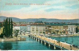 CPA Genève-Quai Du Mont Blanc-Hôtel De Russie Et De La Paix      L2153 - Genève