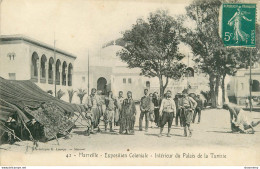 CPA Marseille-Exposition Coloniale-Intérieur Du Palais De La Tunisie-Timbre      L2144 - Colonial Exhibitions 1906 - 1922