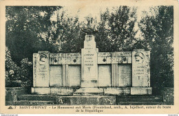 CPA Saint Privat-Le Monument Aux Morts-7      L2138 - Autres & Non Classés