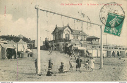 CPA St Pair Sur Mer-Le Casino Et Le Trapèze Sur La Plage-174-Timbre    L2083 - Saint Pair Sur Mer