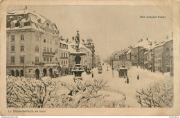 CPA La Chaux De Fonds En Hiver-Rue Léopold Robert-Timbre      L2194 - La Chaux-de-Fonds