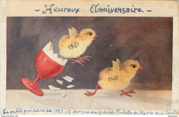 CPA Heureux Anniversaire-Poussins      L2186 - Anniversaire