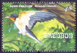 Barn Swallow (Hirundo Rustica), Song Birds, Grenada 1993 MNH - Schwalben