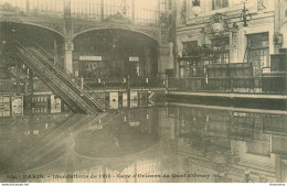 CPA Paris-Inondations De 1910-Gare D'Orléans Du Quai D'Orsay       L2244 - La Crecida Del Sena De 1910