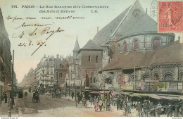 CPA Paris-La Rue Réaumur Et Le Conservatoire Des Arts Et Métiers-261-Timbre      L2234 - District 03