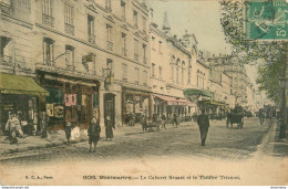 CPA Paris-Montmartre-Le Cabaret Bruant Et Le Théâtre Trianon-Timbre      L2234 - Arrondissement: 18