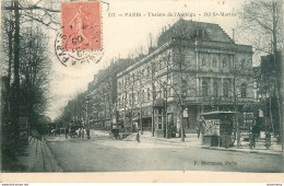 CPA Paris-Théâtre De L'Ambigu-Boulevard St Martin-Timbre      L2234 - Altri Monumenti, Edifici