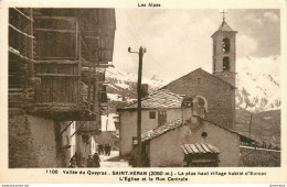CPA Vallée Du Queyras-Saint Véran-L'église Et La Rue Centrale      L2215 - Otros & Sin Clasificación