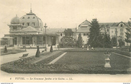 CPA Vittel-Les Nouveaux Jardins Et Le Casino-6-Timbre       L2206 - Contrexeville