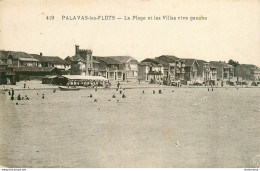 CPA Palavas Les Flots-La Plage Et Les Villas Rive Gauche-419     L2198 - Palavas Les Flots