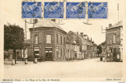 CPA Bresles-La Place Et La Rue De Beauvais-Timbre    L2314 - Other & Unclassified