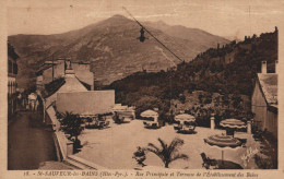 65 SAINT-SAUVEUR-LES-BAINS RUE PRINCIPALE ET TERRASSE DE L'ETABLISSEMENT DES BAINS - Autres & Non Classés