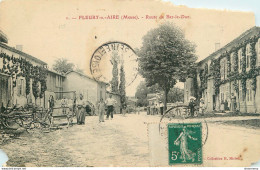 CPA Fleury Sur Aire-Route De Bar Le Duc-1-RARE-état Mauvais-Timbre      L2269 - Autres & Non Classés