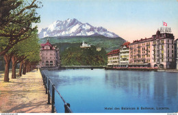 CPA Lucerne-Hotel Des Balances Et Bellevue      L2401 - Lucerne
