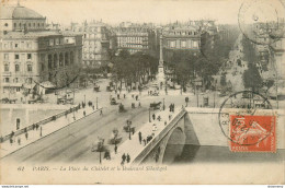 CPA Paris-La Place Du Châtelet Et Le Boulevard Sébastopol-61-Timbre    L2339 - District 01