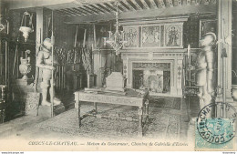 CPA Coucy Le Château-Maison Du Gouverneur-Chambre De Gabrielle D'Estrées-20-Timbre    L2332 - Autres & Non Classés