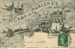 CPA Du Camp De Châlons Je Vous Envoie Mes Amitiès-Timbre   L2316 - Camp De Châlons - Mourmelon