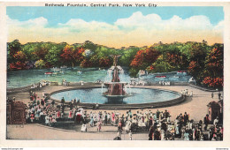 CPA New York-Bethesda Fountain-Central Park      L2416 - Andere & Zonder Classificatie