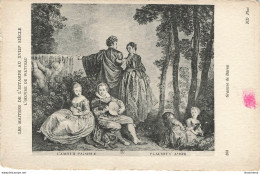 CPA Les Maitres De L'Estampe-L'amour Paisible-Oeuvre De Watteau-308      L2403 - Malerei & Gemälde