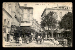 ALGERIE - ALGER - ANGLE PLACE DU GOUVERNEMENT ET RUE BAB-EL-OUED - Algiers