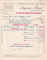 Facture AUGUSTIN DELEST à Castet Des Landes Pour Bertugat à Lapalisse 1938 - Alimentaire