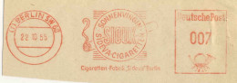 125  Tabac, Cigarette: Ema D'Allemagne, 1955 - Tobacco Meter Stamp From Germany. Sioux Sideva Berlin SW 68 - Drogue