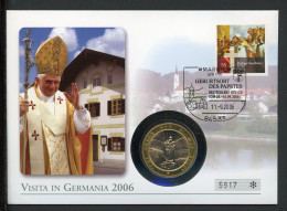 Vatikan Numisbrief 2006 Papst Benedikt XVI Besuch In Deutschland (Num307 - Zonder Classificatie