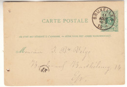 Belgique - Carte Postale De 1880  ? - Entier Postal - Oblit Bruxelles - - Postcards 1871-1909