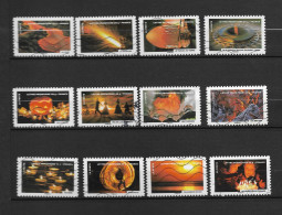 FRANCE 2012 - Adhésif  N°YT 751 A 762 - Used Stamps