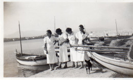 Photographie Photo Vintage Snapshot Antibes La Garoupe Groupe - Anonymous Persons