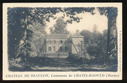 CPSM 9 X 14 Marne Château De Beaucon, Commune De CHATEL-RAOULD  Adressée Par Et à Un Ancien Poilu 2° Cie Du 107° R.I. - Autres & Non Classés