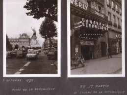 6 Photos Originales PARIS 1975 " CAVEAU DE LA REPUBLIQUE Et..." (PHOT302a Et B) - Places