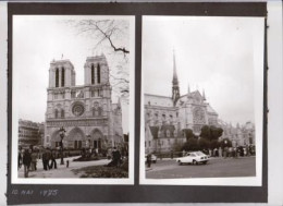 4 Photos Originales PARIS 1975 " Notre Dame De Paris Parvis, Flèche Et Rosace Et Edifices " (PHOT328a Et B) - Luoghi