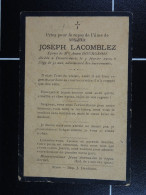 Joseph Lacomblez épx Bourgeois Donstiennes 1900 à 31 Ans - Images Religieuses