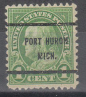 USA Precancel Vorausentwertungen Preo Bureau Michigan, Port Huron 632-61 - Precancels