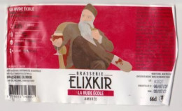 Etiquette De Bière Artisanale " ILA RUDE ECOLE Ambrée " Brasserie ELIXKIR 21800 Quetigny (3222)_Eb239 - Birra