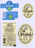 Lot De 5 étiquettes Et Contres étiquettes De Bière " LA GOUDALE "  (2545)_eb34 - Beer