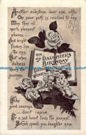 R039833 Greeting Postcard. On My Daughters Birthday With Loving Wishes. Poem. 19 - World