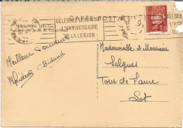 10J8 --- 31 TOULOUSE Célébrez Le 30 Aout L'anniversaire De La Légion Pétain - Mechanical Postmarks (Advertisement)