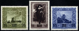 LIECHTENSTEIN 326-28 **, 1954, 5. Gemäldeserie, Prachtsatz, Mi. 46.- - Autres & Non Classés