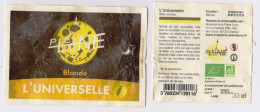 Etiquette Et Contre étiquette De Bière " L'UNIVERSELLE" Brasserie Pleine Lune  (465)_Eb481 - Cerveza