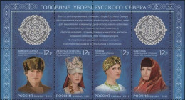 2011 1745 Russia Headdresses Of Northern Russia MNH - Nuevos