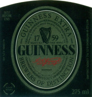 Oud Etiket Bier Guinness Extra 275 Ml. - Brouwerij / Brasserie Whitbread - Bier