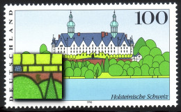 1849I Holstein Mit PLF I - Grüner Fleck In Roter Mauer, Feld 10, ** - Variétés Et Curiosités