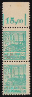 39III Abschiedsserie 30 Pf. OR-Paar Mit PLF III Schrägstrich Durch E, Feld 15 ** - Neufs