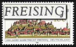 1856 Freising Mit PLF: Ausbuchtung Am N Von FREISING, Feld 5 ** - Abarten Und Kuriositäten