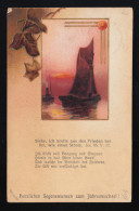 Boot Abendrot Siehe Ich Breite Aus Den Frieden Neujahr Kirchen-Popowo 30.12.1910 - Altri & Non Classificati