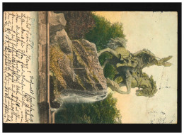 AK Herford Wittekindsbrunnen, Cöln Bahnpost 12.5.1904 / Isernhagen 13.5.1904 - Autres & Non Classés